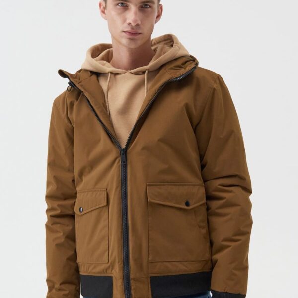 Eco aware hooded transitional jacket